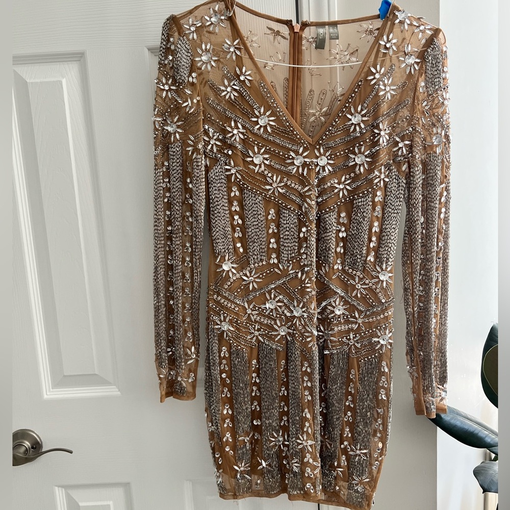 Gold beaded dress